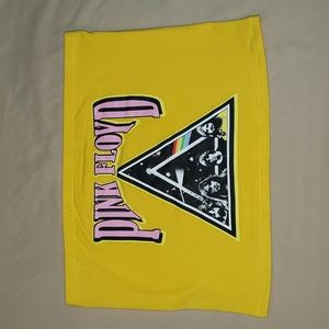 Pink Floyd band yellow tube top. Size large.